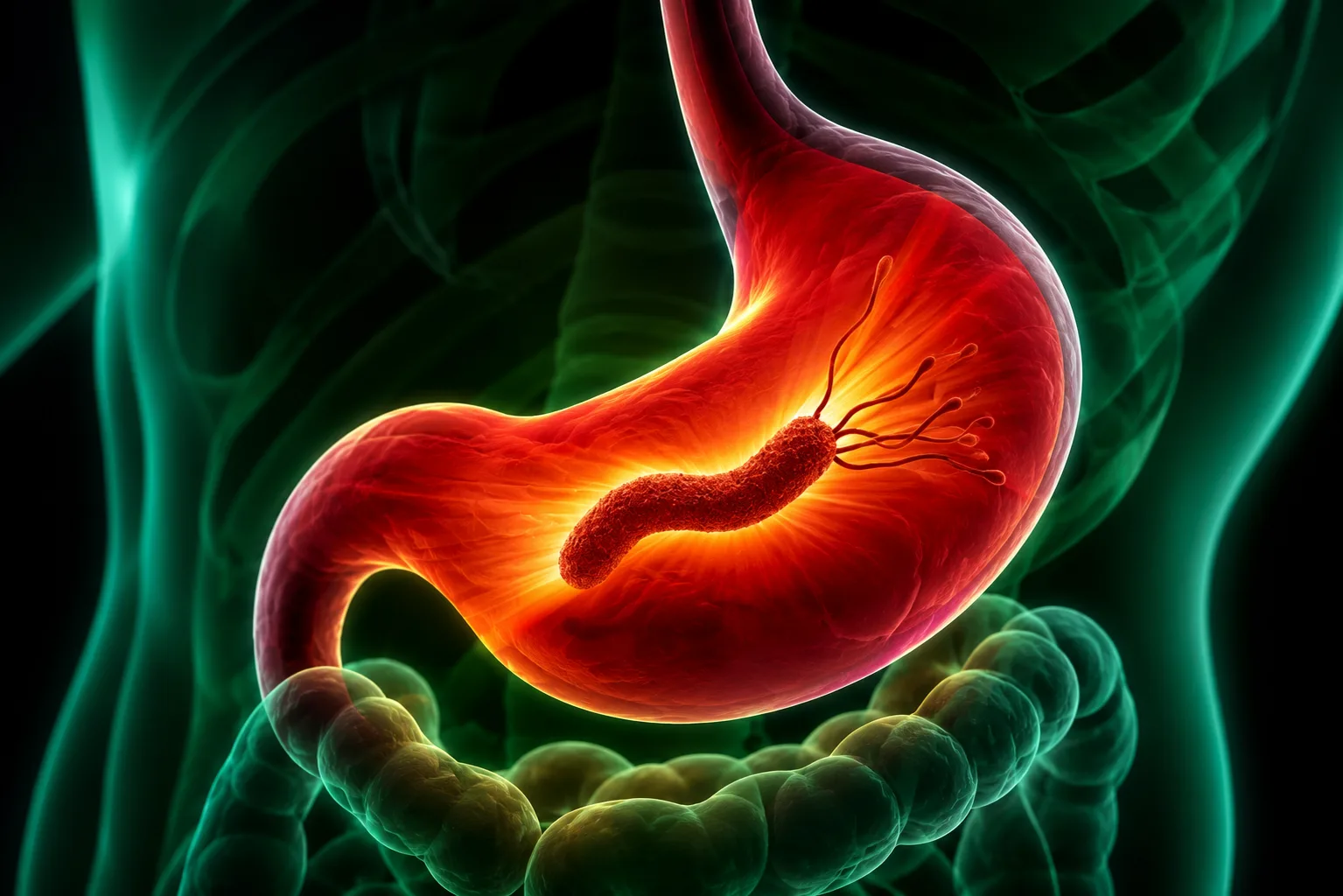 Helicobacter pylori bacteria del estómago